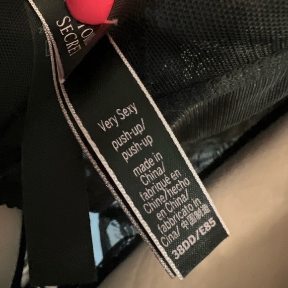 Victoria’s Secret Black Rhinestone Strap Pushup Corset Bra Top 38DD😍 - Picture 7 of 12